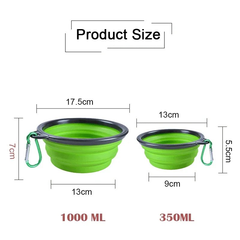 Collapsible Travel Dog Bowl 1000ML - The Fluff Lab Australia