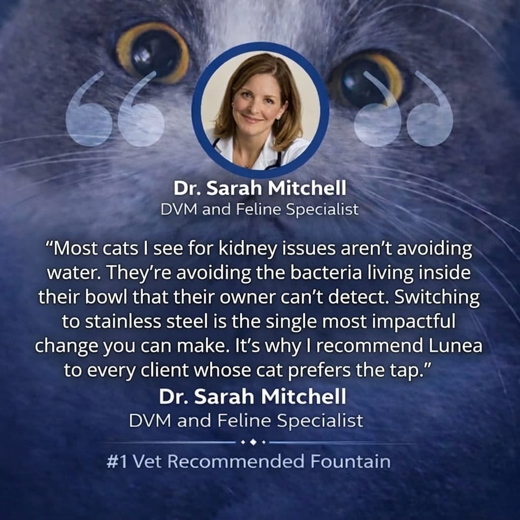 Stop Kidney Disease Before It Starts—lunea's Surgical - Grade Steel Prevents the Biofilm Plastic Fountains Can't - The Fluff Lab