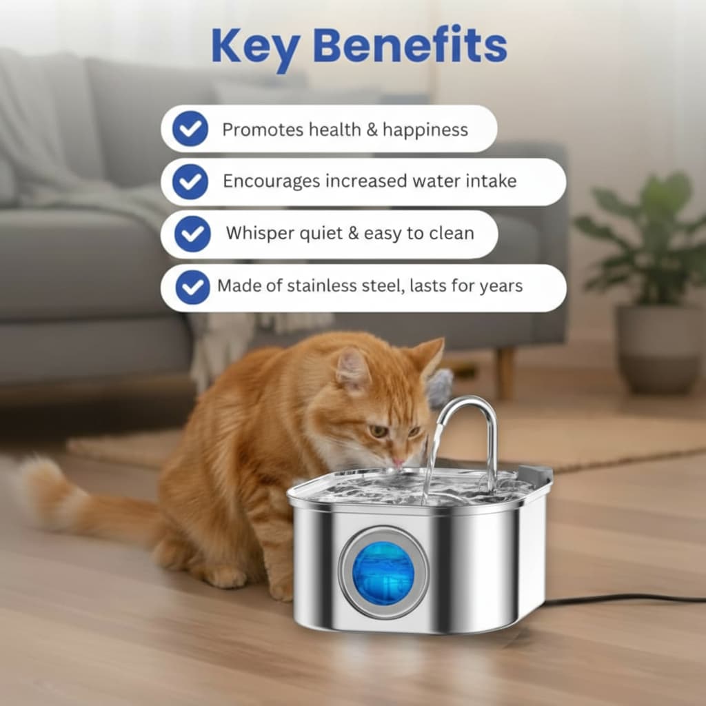 Stop Kidney Disease Before It Starts—lunea's Surgical - Grade Steel Prevents the Biofilm Plastic Fountains Can't - The Fluff Lab Australia